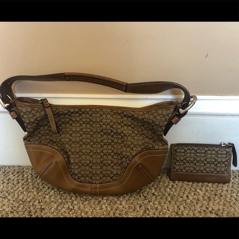 Coach bag and mini coin purse